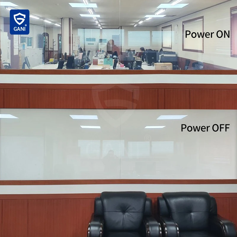 PDLC Smart Privacy Power Supply Filmbase Instant Transparent to Opaque Electronic Tint Films with Remote for Office Glass Window
