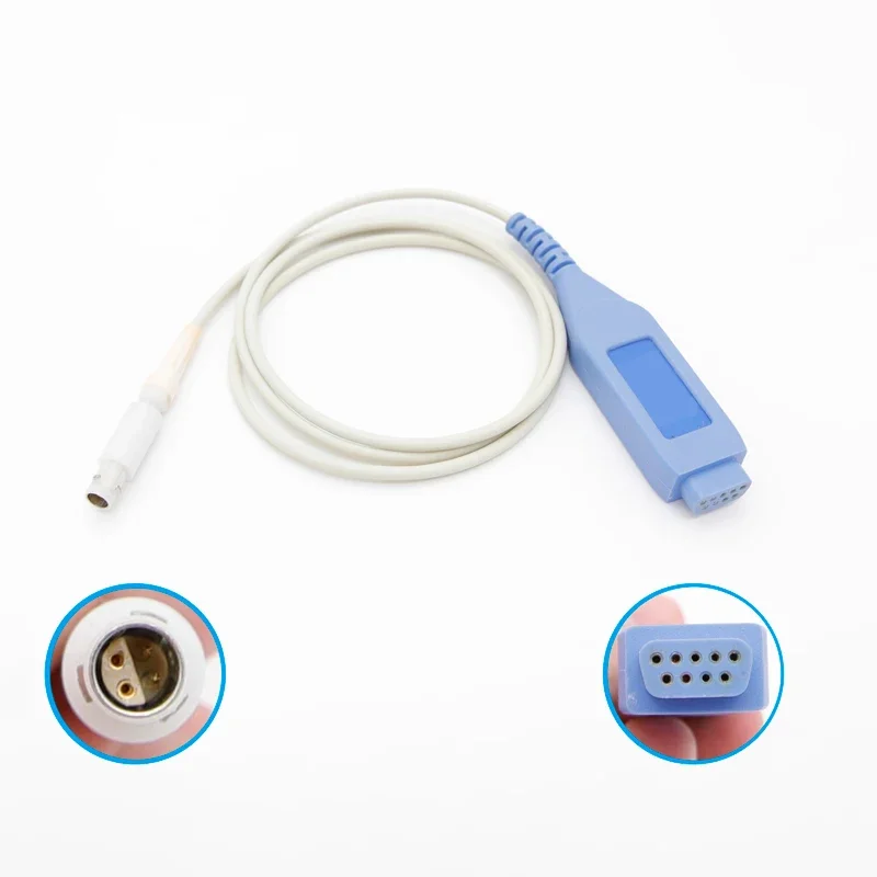 Hospital DB4 Pin SpO2 Extension Cable for Medical Ninon SpO2 Sensor Adapter Compatible Mindray Telemetry a