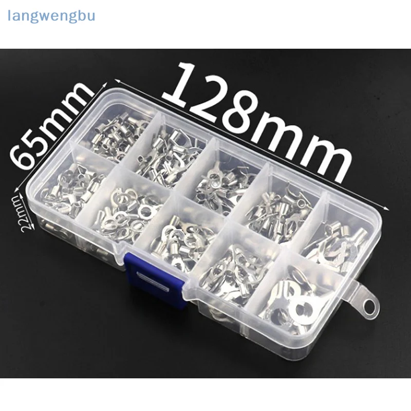 

New Hot 320Pcs/Box 10 In 1 Terminals Non-Insulated Ring Fork U-type Brass Terminals Kit 320Pcs