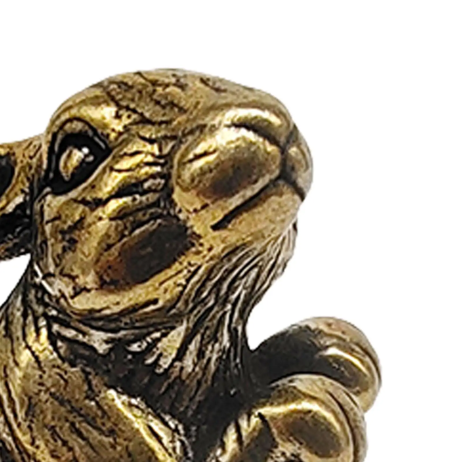 2 × تماثيل نحاسية على شكل حيوانات هدية محمولة من النحاس الرقيق #5