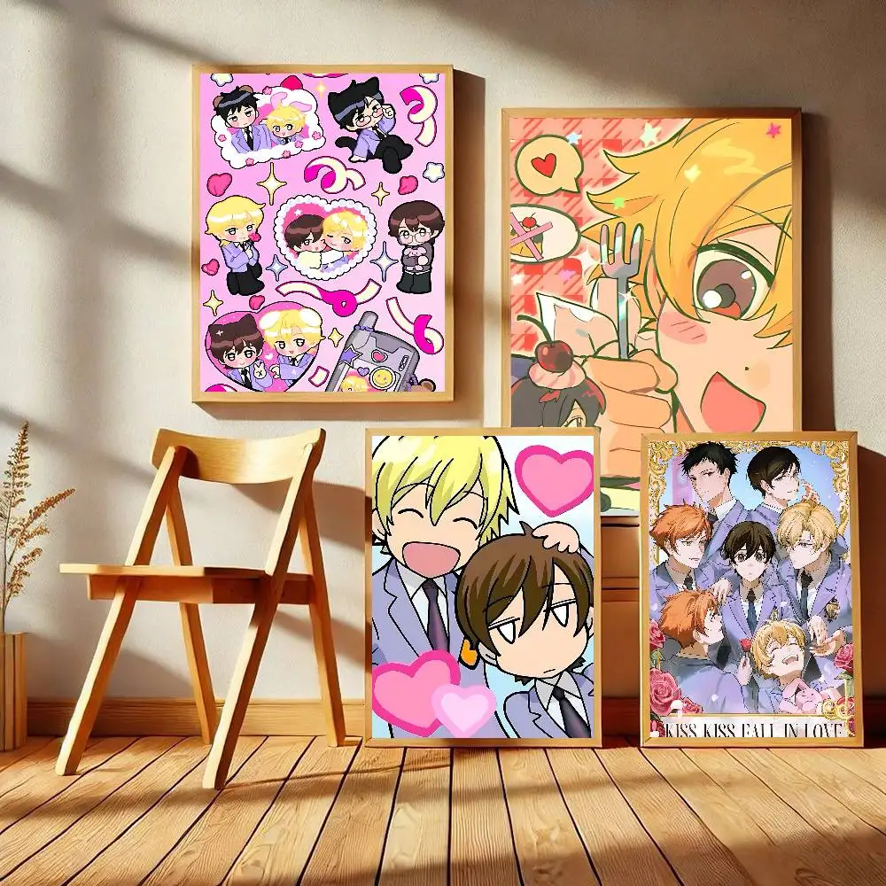 الكلاسيكية أنيمي عوران المدرسة الثانوية المضيف نادي أنيمي الملصقات لزجة HD جودة جدار الفن الرجعية الملصقات للمنزل ديكور جدران