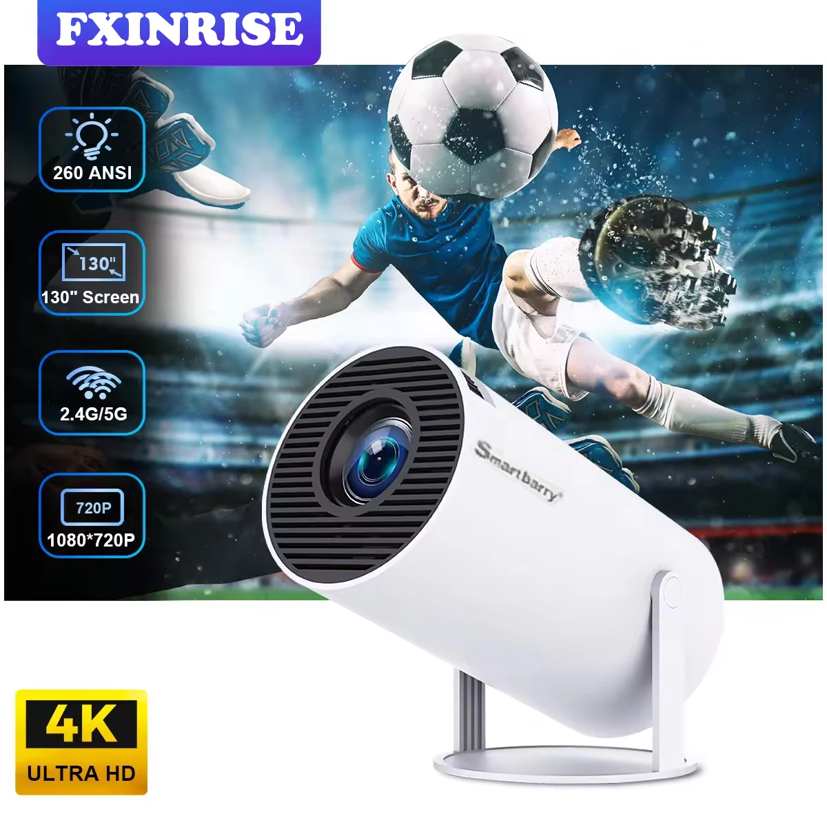 2025 New HT88Pro Projector With Screen Mirroring System US plug Hi-chip A3100 200ANSI Native 1280*720P Dual wifi Home Cinema