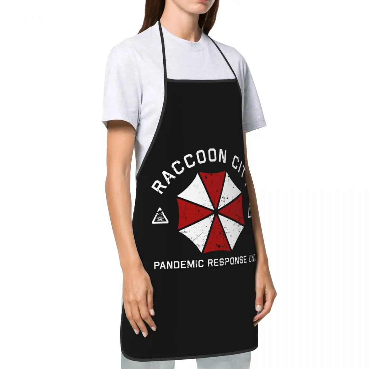 Custom Unisex Umbrellas Corporation Corp Bib Apron Adult Women Men Chef Tablier Cuisine for  Cooking Raccoon City Gardening