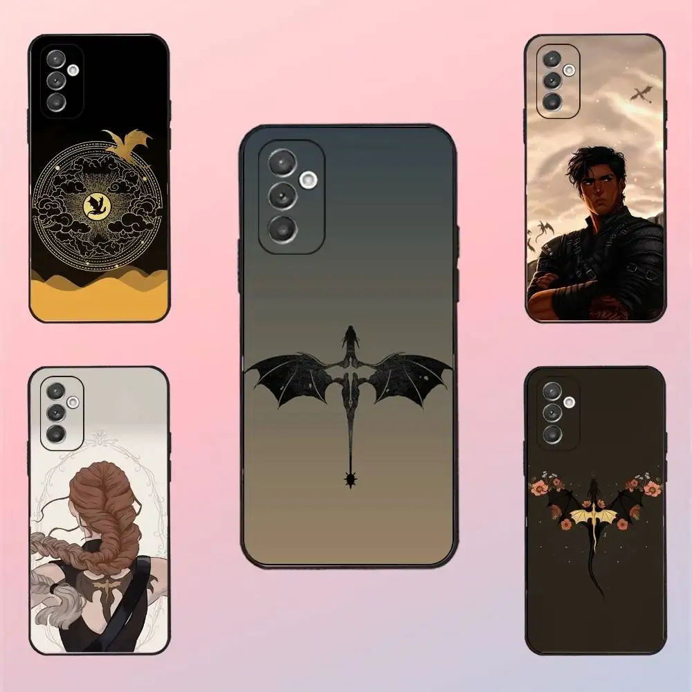 

F-Fourth W-Wing Dragons Phone Case For Samsung S 25,24,23,22,30,21,10,9,Ultra,Plus,Lite,FE,4,5 G Black Soft Case