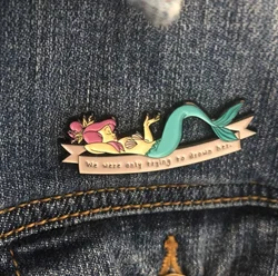 Personalized Mermaid Creative Pop-Enamel Pin Lapel Badges Brooch Funny Fashion Jewelry