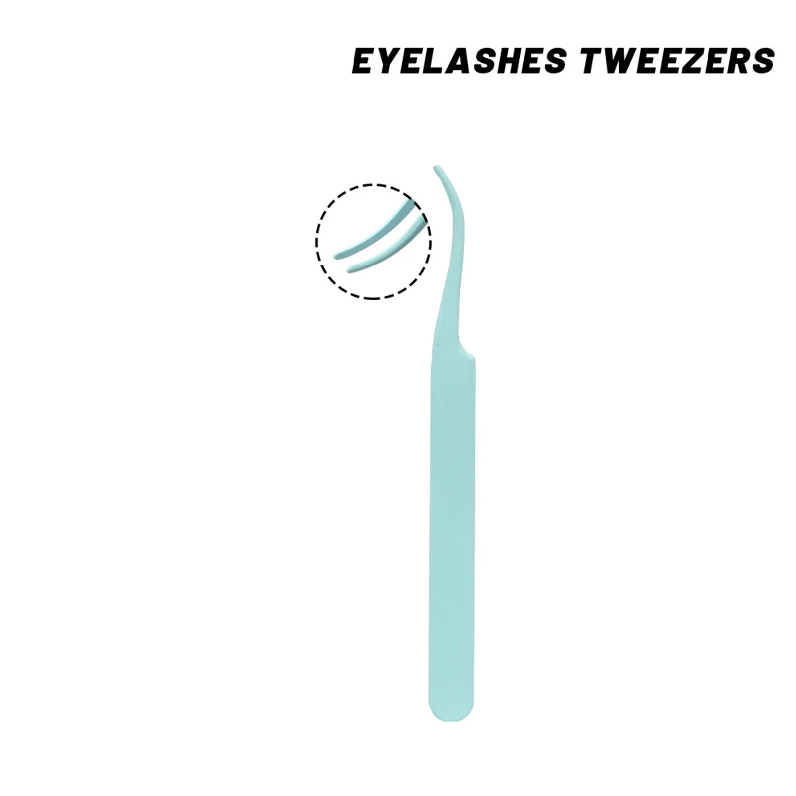 Precyzyjne pęsety do rzęs ze stali nierdzewnej z okrągłą końcówką do przedłużania rzęs, narzędzie do makijażu.