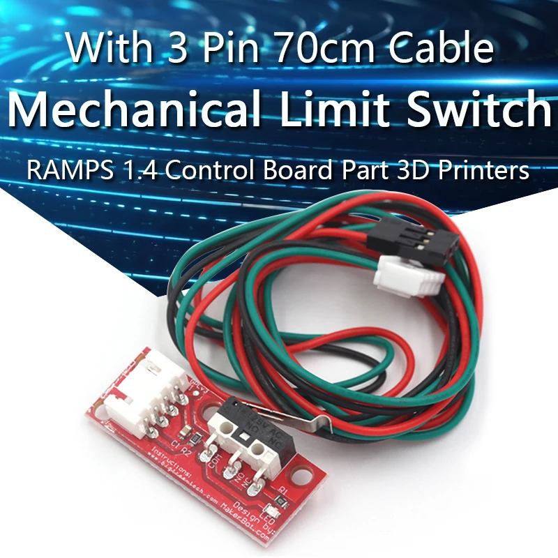 Endstop Mechanical Limit Switches With 3 Pin 70cm Cable For RAMPS 1.4 Control Board Part Switch 3D Printers Parts