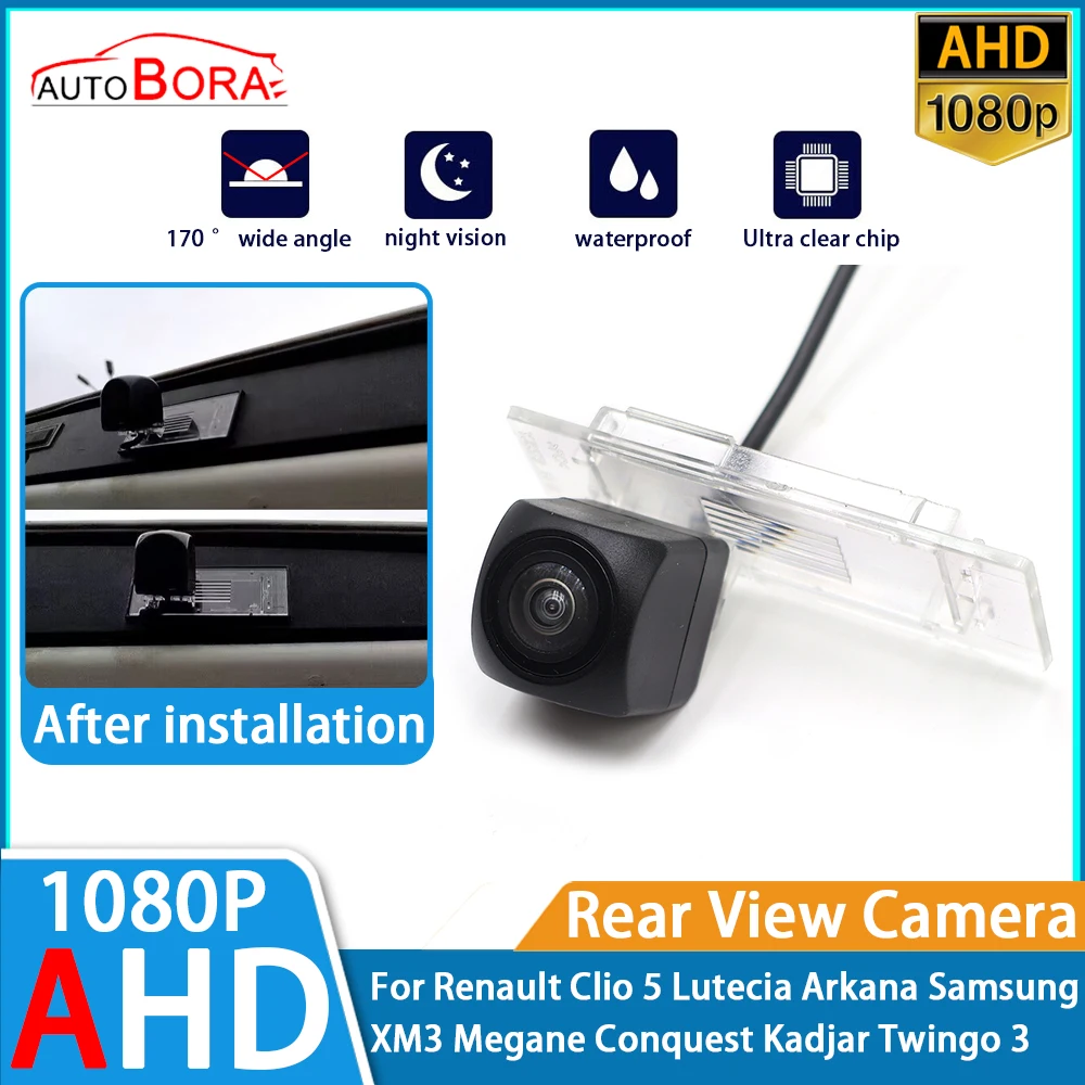 

Reverse Parking Car Rear View Camera AHD 1080P for Renault Clio 5 Lutecia Arkana Samsung XM3 Megane Conquest Kadjar Twingo 3