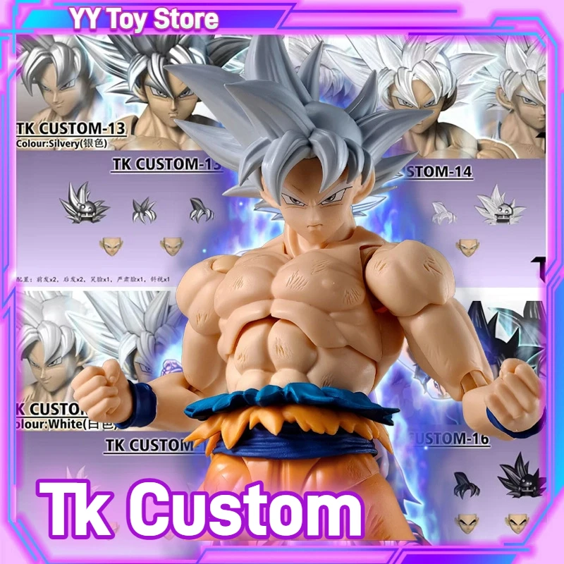 

TK CUSTOM Dragon Ball SHF Ultra Instinct Son Goku 3.0 TK013 TK014 TK015 TK016 Heads Headsculpt Set Action Figures Gifts Toys