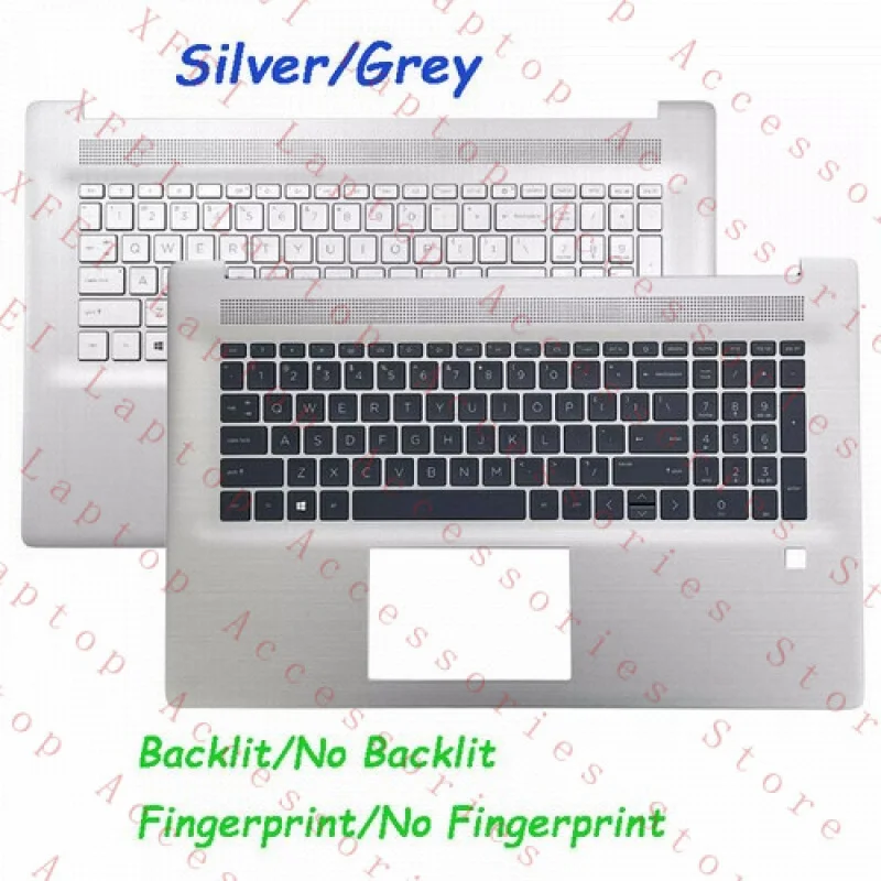 

F Palmrest w/Backlight Keyboard M50458 M50459 for HP 17-CN 17-CP 470 G8 TPN-L140