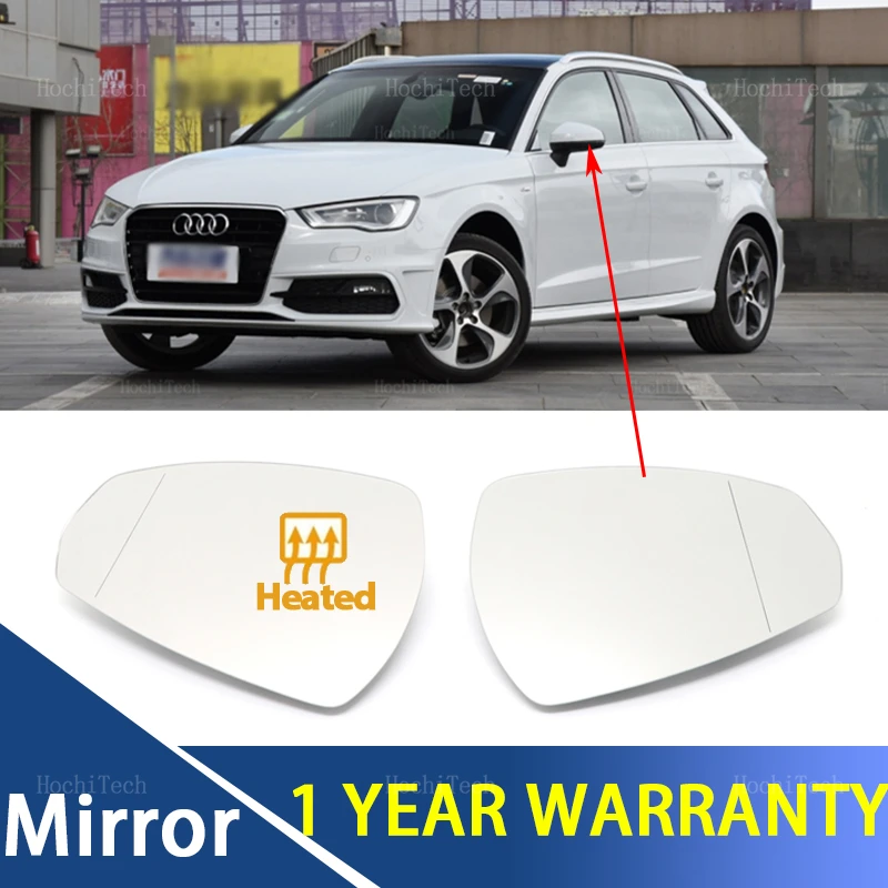 Heated Mirror Glass for Audi A3 S3 RS3 RS A S 3 2013-2020 8V0857535D, 8V0857536D Left or Right Side Wing Heating Mirror Glass