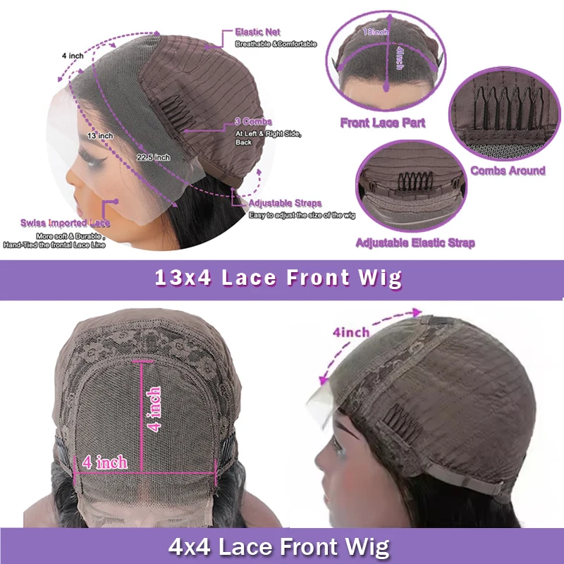 Karyssa Deep Wave 13x4 4x4 HD Lace Frontal Perücke mit natürlichem Haaransatz, vorgezupft, lockiges Echthaar, 220 % Dichte, für Frauen – Detail 8
