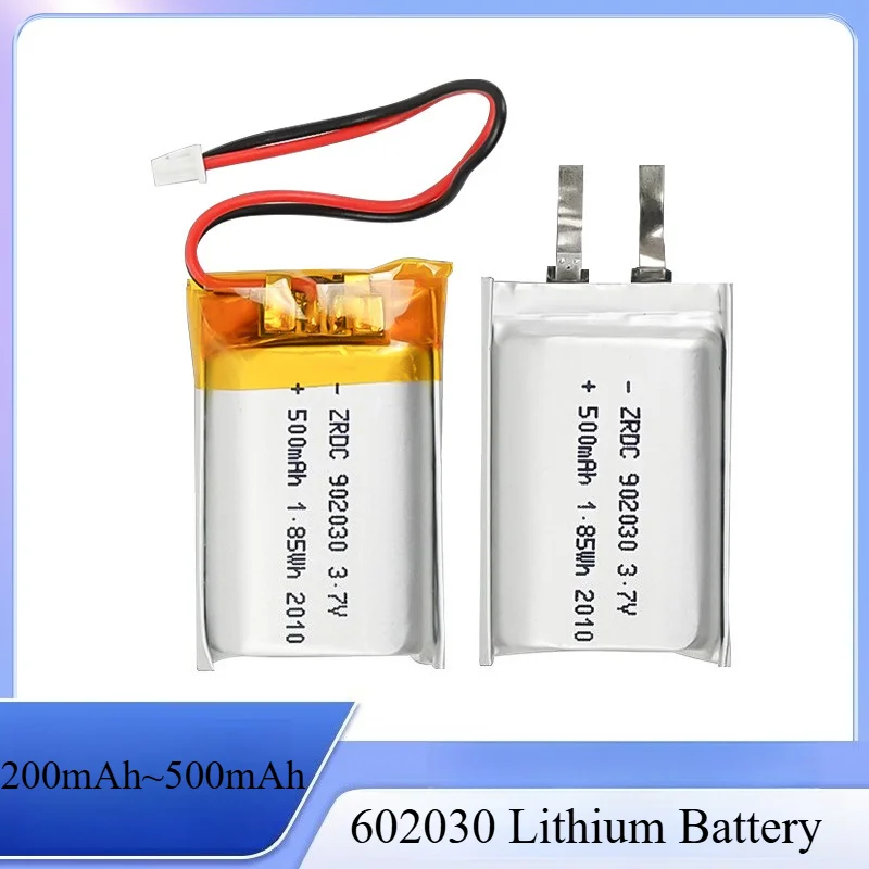 

10PCS 200mAh~500mAh 602030 Rechargeable Lithium Battery Certified for Bluetooth Audio Digital Products &Lightweight