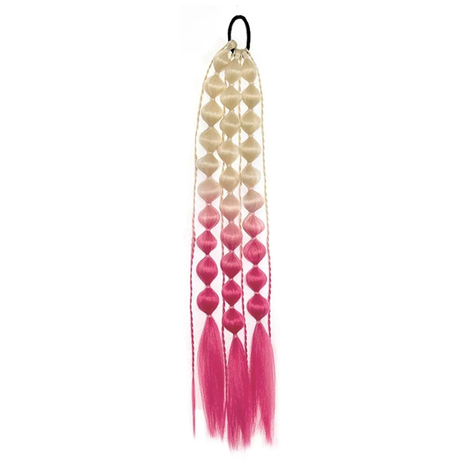 Synthetic Ponytail Extension Colorful Bubble Braid