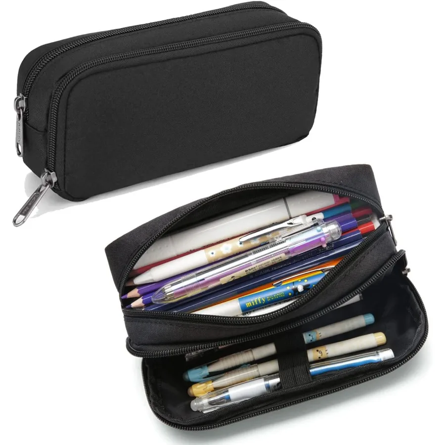 

Pencil Case Large Capacity Pencil Pouch Aesthetic Pen Bag Office Stationery Organizer Simple Sturdy Multifunctional Pencil Bag