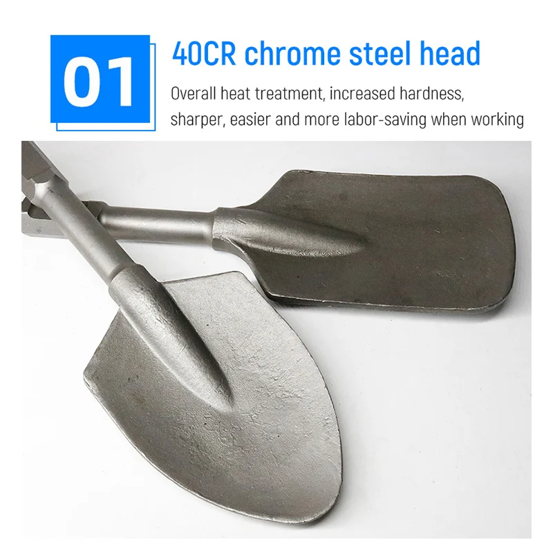 مقبض هدم المطرقة استبدال اختيار رئيس إزميل قواطع إزميل 1 قطعة 65A المطرقة الكهربائية تشيس إزميل الخرسانة بت سداسية #3