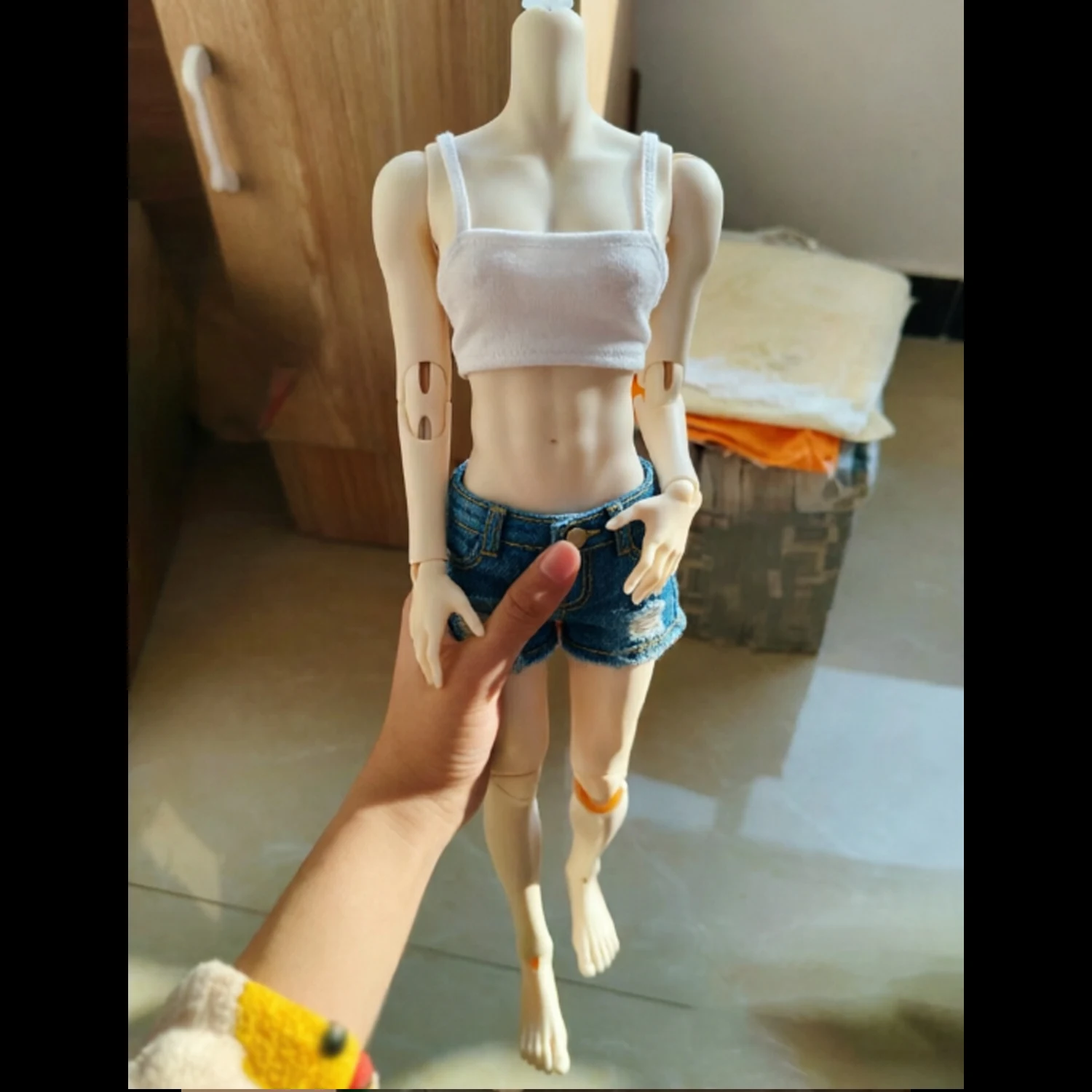 Resin 1/4 BJD Doll Body Women Muscle Body DIY Doll Accessories For 1/4 BJD Doll Head Toys Gifts