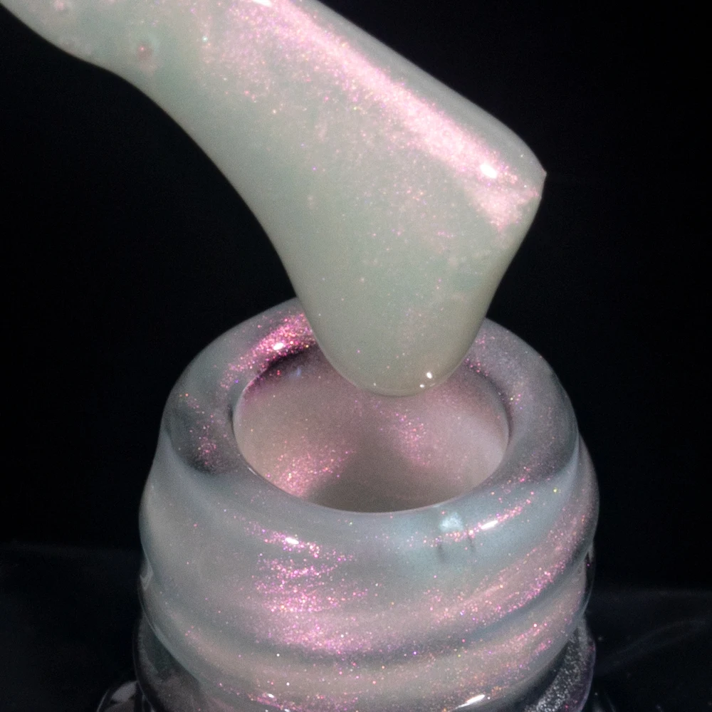 كوديس جل أورورا كروم معطف فوقي بريق هلام طلاء الأظافر شبه دائم الأشعة فوق البنفسجية اللؤلؤ قذيفة الوردي هلام البولندية إنهاء غطاء توبر مسمار #2