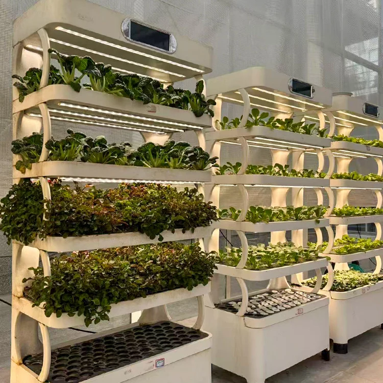 Intelligent Indoor Garden Planter - Smart Vertical Hydroponic System with LED Grow Light for Home Vegetable Year-Round Growing