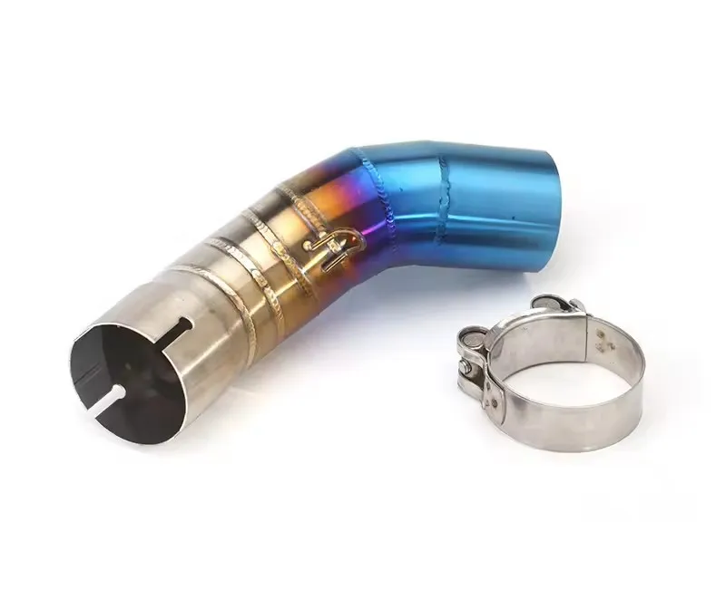 

For Kawasaki Z900 2017-2021 Z900E z900 A1 A2 17-23 Escape Motorcycle Exhaust Tail Link Pipe 51MM Slip-On Blue Tail Muffler Pipe