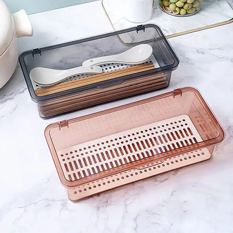 

1 шт. коробка для хранения столовых приборов с крышкой и пылезащитным дренажом