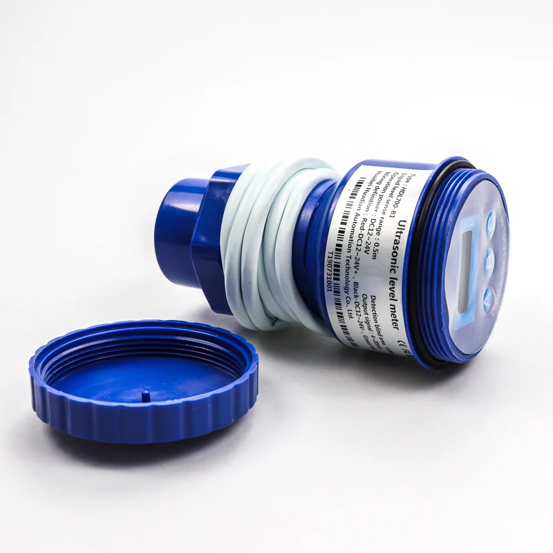 IP65 IP68 4-20ma DC24V WiFi GPS عمق المياه بالموجات فوق الصوتية مستوى السائل متر محول الاستشعار مع شاشة الكريستال السائل لخزان المياه