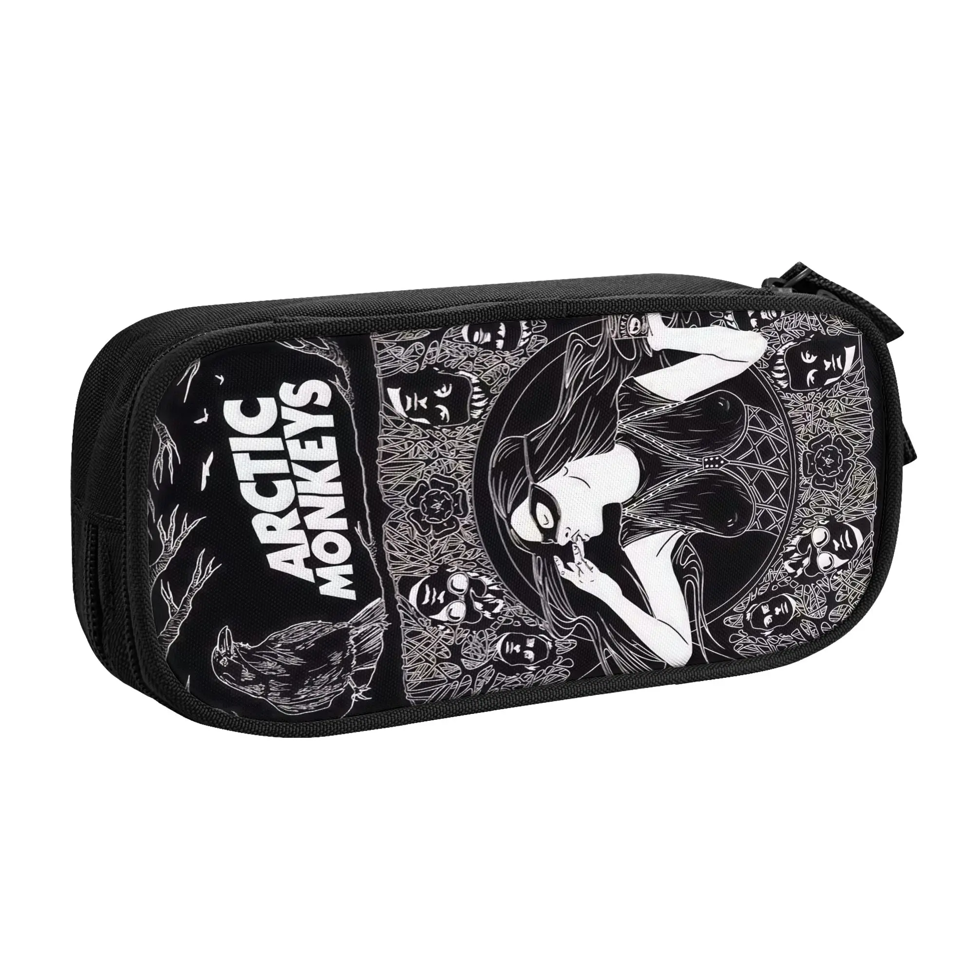 Arctic Monkeys English Rock Band  Pencil Cases for Girl Boy Large Storage  Pen Bag Box School Accessories