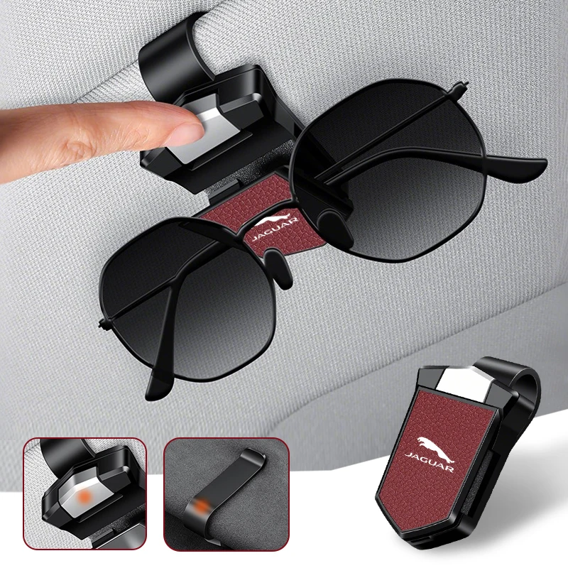 

Car Sun Visor Glasses Box Card Pen Holder Eyeglasses Storage Case For Jaguar XF XJ XE XK XJ6 S-Type F-Type X-Type F-Pace I-Pace