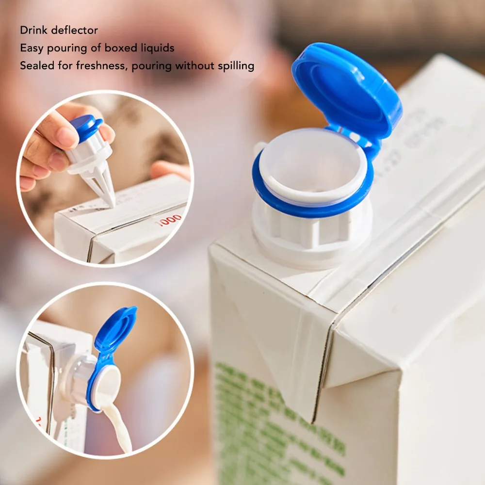 Picture 6: 2pcs Reusable Ergonomic Design Bottle Pourer Easy to Install Speed Pourer Milk Drinks Diverter Drink Splitter Home Kitchen
