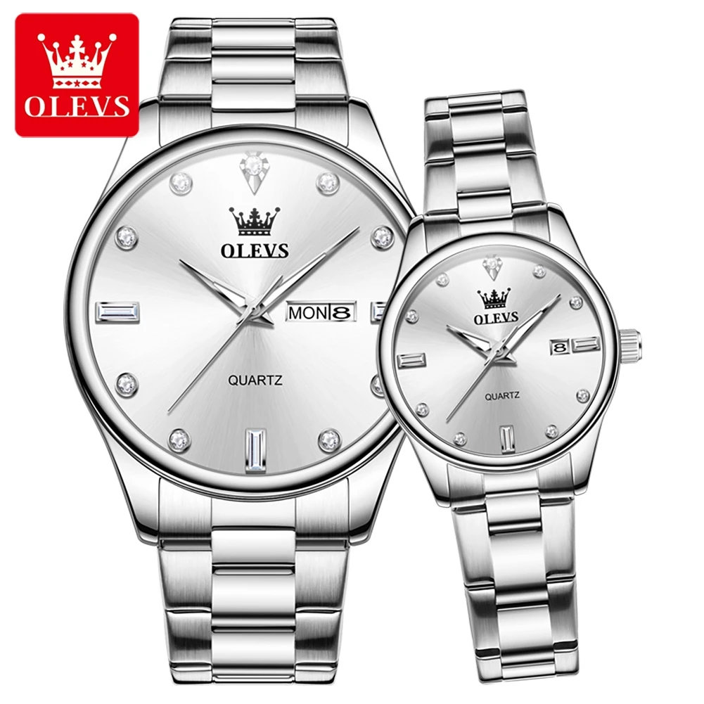 olevs-3621-couples-quartz-watches-stainless-steel-trap-waterproof-luminous-automatic-date-for-couples-trendy-diamond-inlay