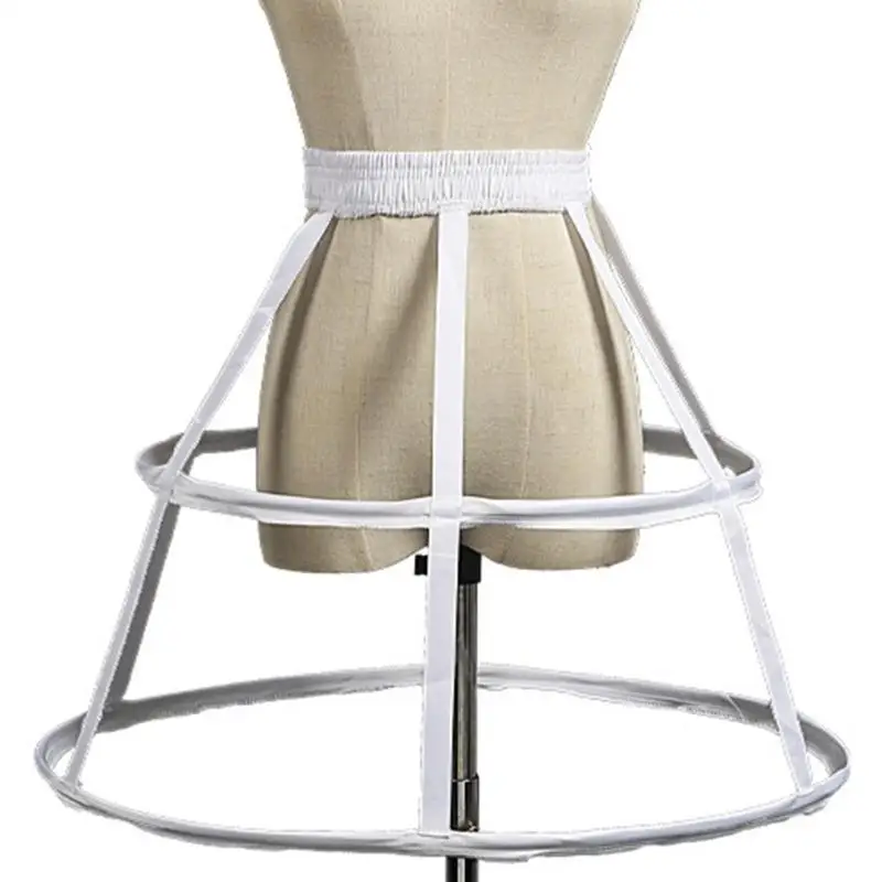 P9FE Krinoline Petticoat Käfig Viktorianisches Kostüm Unterrock 2/3/4/5 Reifen für Damen – Detail 2