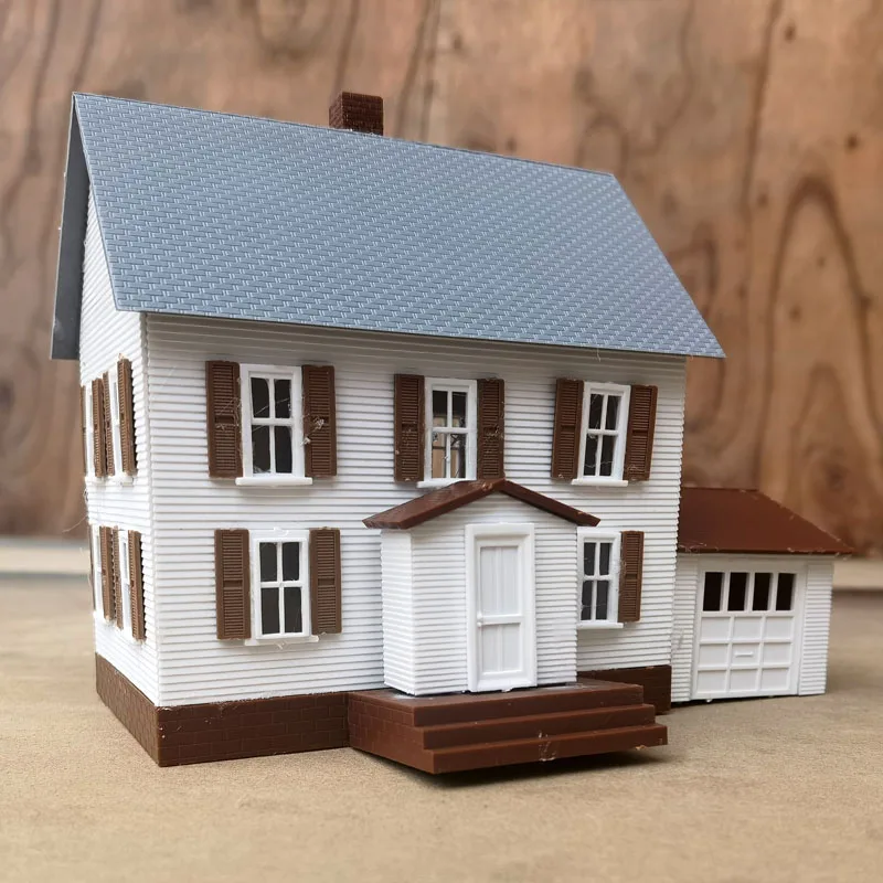 1set 1:87 Ho Scale Model House Model Dwelling Scale Kit American Courtyard Model Building Material Model Train Railway Layout