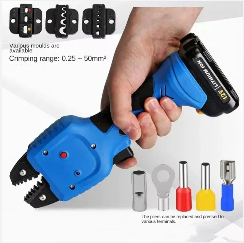 Zc-B50Km Battery-Powered Crimping Pliers for Insulated Tubes and Bare Terminals-Electric Cold Crimping Pliers