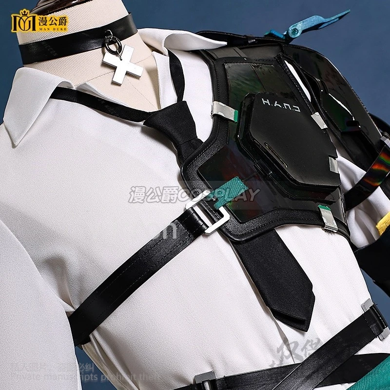 

Anime Game Zenless Zone Zero Customized Harumasa Uniform Headband Choker Props Wigs Halloween Christmas Party Cos Girls Men
