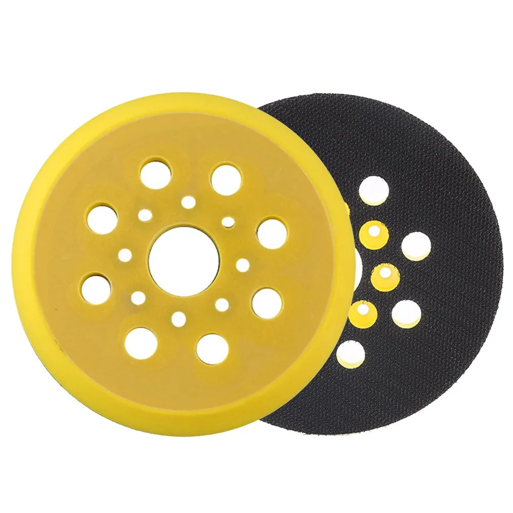 High Quality Hot New Practical Sanding Pad 5inch/125mm 8-holes Equipment For GEX125-1AE PEX 220A PEX 220AE PU Sander Yellow