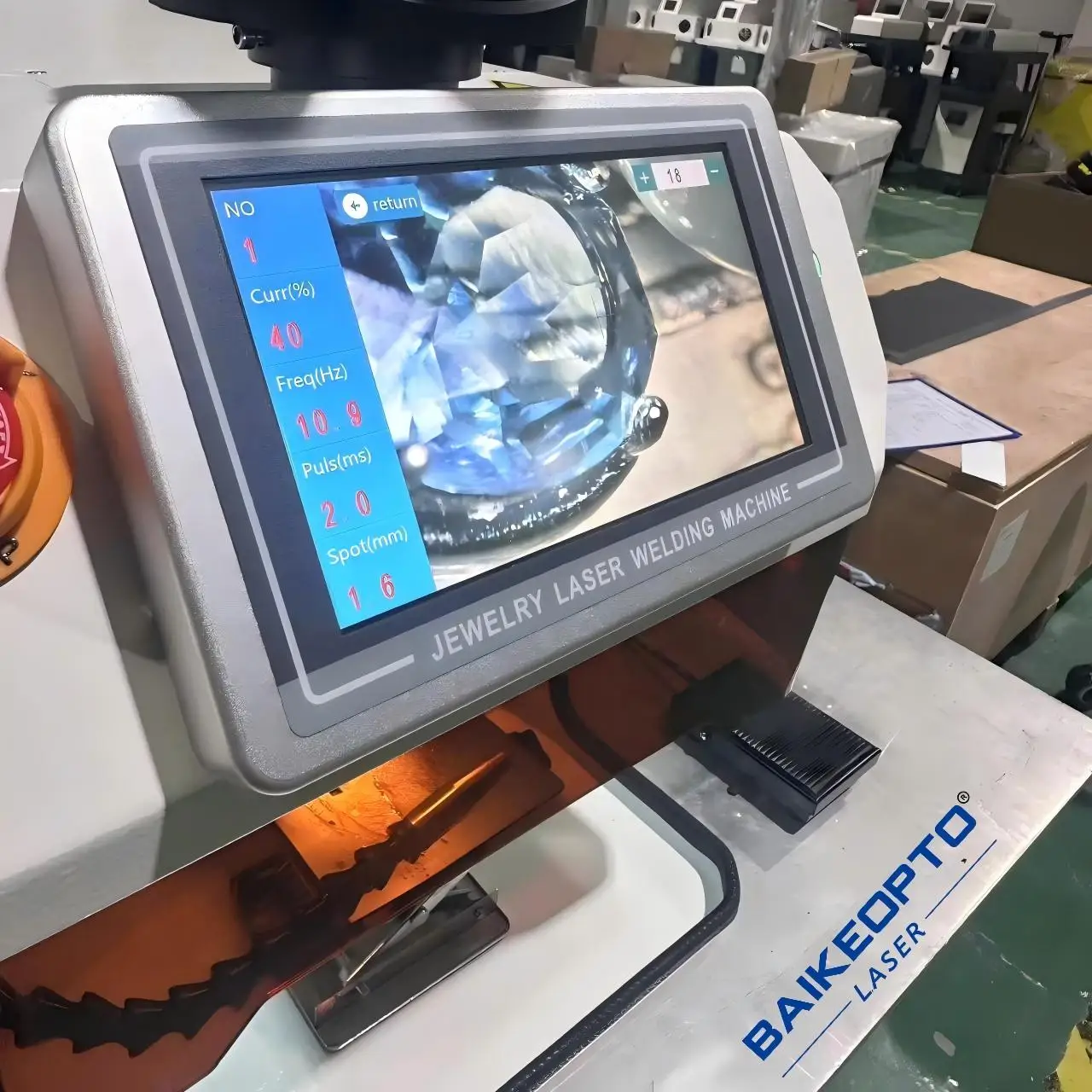Baikeopto – soudeuse laser YAG 200W avec système CCD et refroidissement par eau pour la réparation de bagues et la montage de composants de boucles d'oreilles
