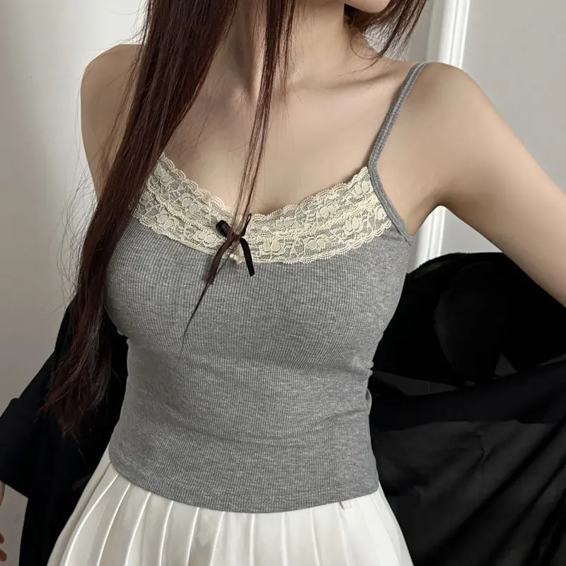 Frauen Ärmellose Spitze Tank Top Sexy frauen T-shirt Weste Tank Weibliche Weste Tops Weiß Schwarz Unterwäsche Frauen Mit brust kissen