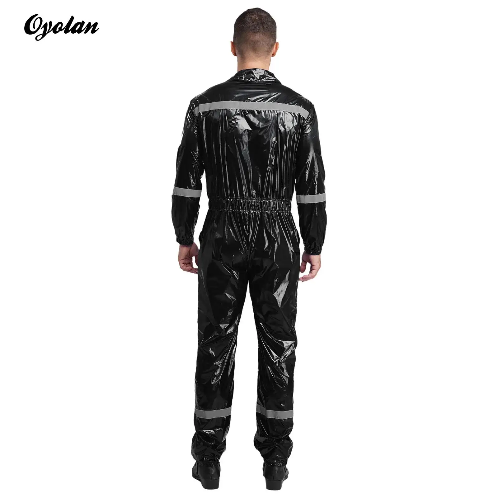 Heren overall jumpsuit waterdicht lichtgewicht reflecterende overall kostuum lange mouw werkkleding spuitverf overall uniform