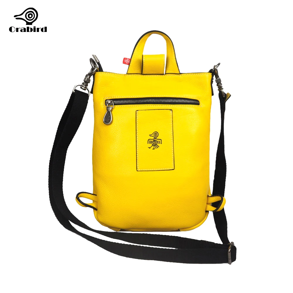 Orabird Fashion Women Backpack Soft Genuine Leather Multifunction Back Bag Casual Bagback Luxury City Crossbody Bags