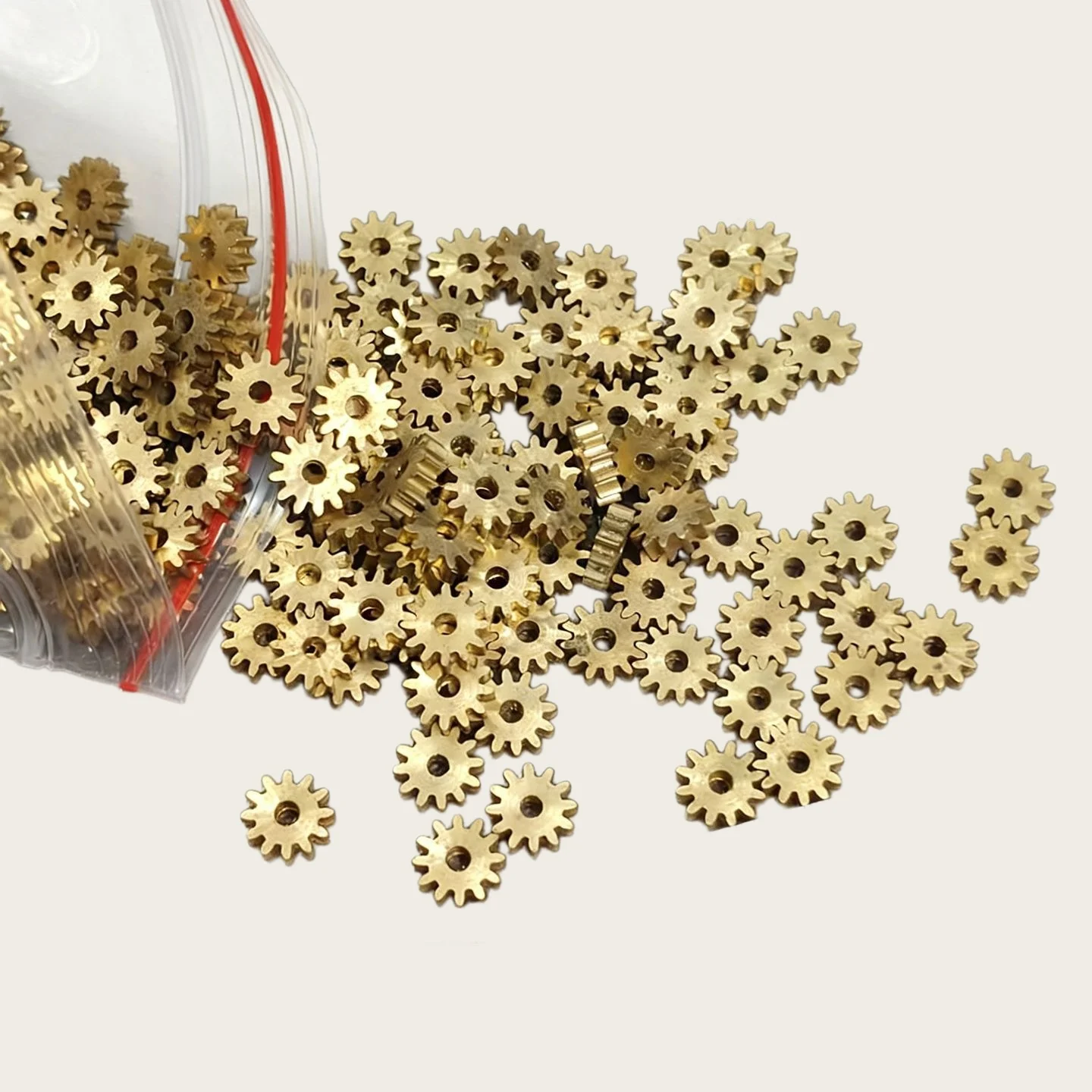 5pcs 0.5 Module 12 Teeth Copper Spur Gear 2mm Bore, Tight Fit Metal Pinion Gear Reduction Gearbox Transmission Spare Parts