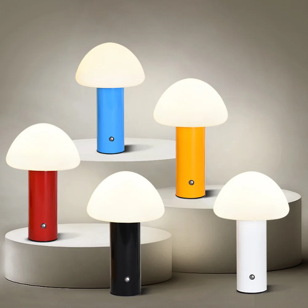 

Creative Mushroom Lamp Bar Bar Decoration Table Lamp Touch Rechargeable Table Lamp Bedside Ambience Night Lights