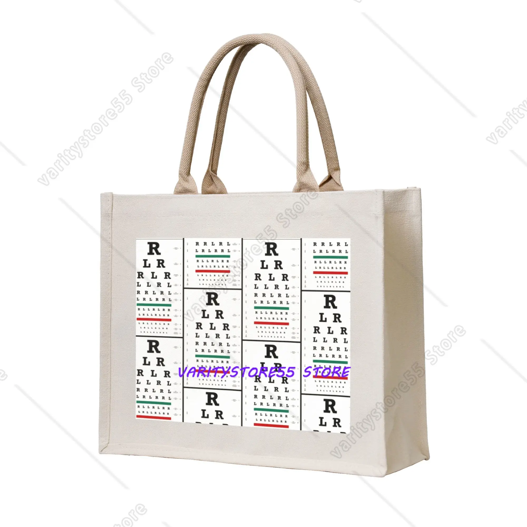 Recycling Funny Drummers Eye Chart Shopping Bag Women Tote Bag Portable  Grocery Shopper Bags