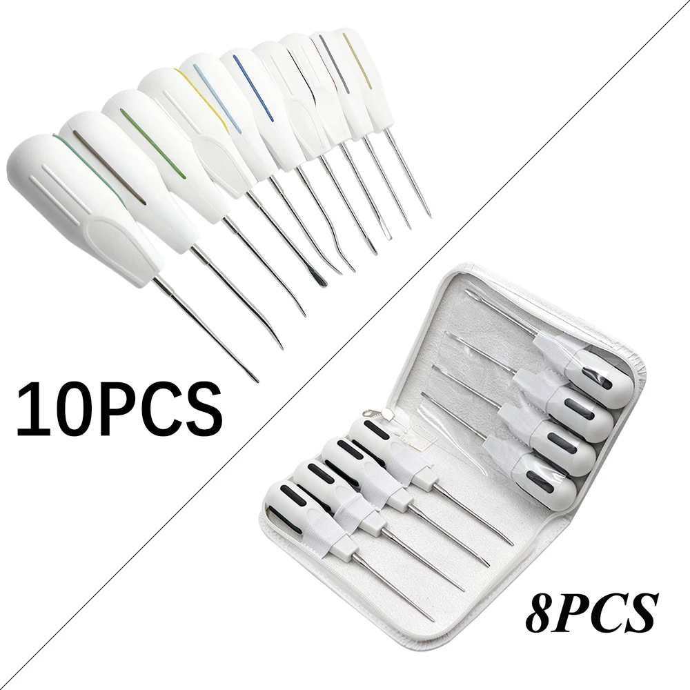 Curved Dental Elevator Assortment 8 Instruments for Controlled Root Mobilization in Oral Surgery
