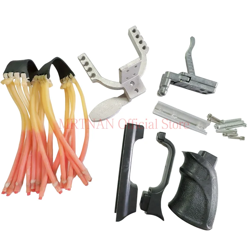 

Mechanical slingshot DIY accessories sliding module Stainless steel trigger Strong rubber band accessories