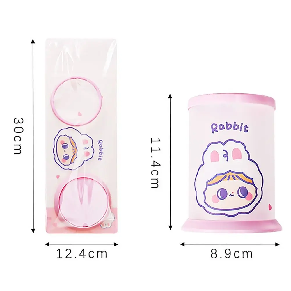 Round Pencil Holder Practical Stationery Gifts Cartoon Pen Container Study Accessory Large Capacity Pen Storage Box Students