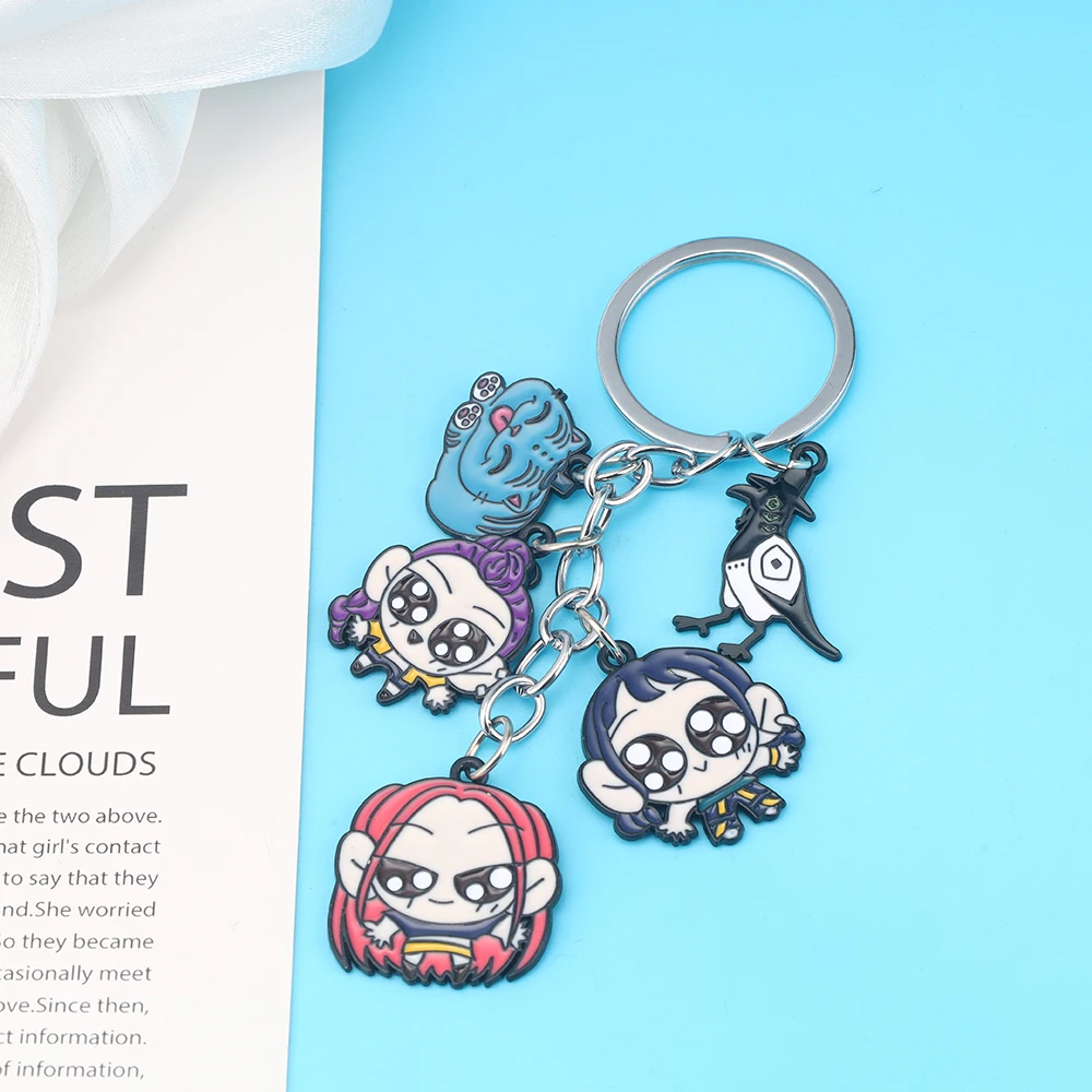 أنيمي Kpop شيطان الصيادين الأزرق القط الغربان المفاتيح حقيبة ظهر جميلة سيارة قلادة كيرينغ تأثيري مجوهرات اكسسوارات هدية لصديق