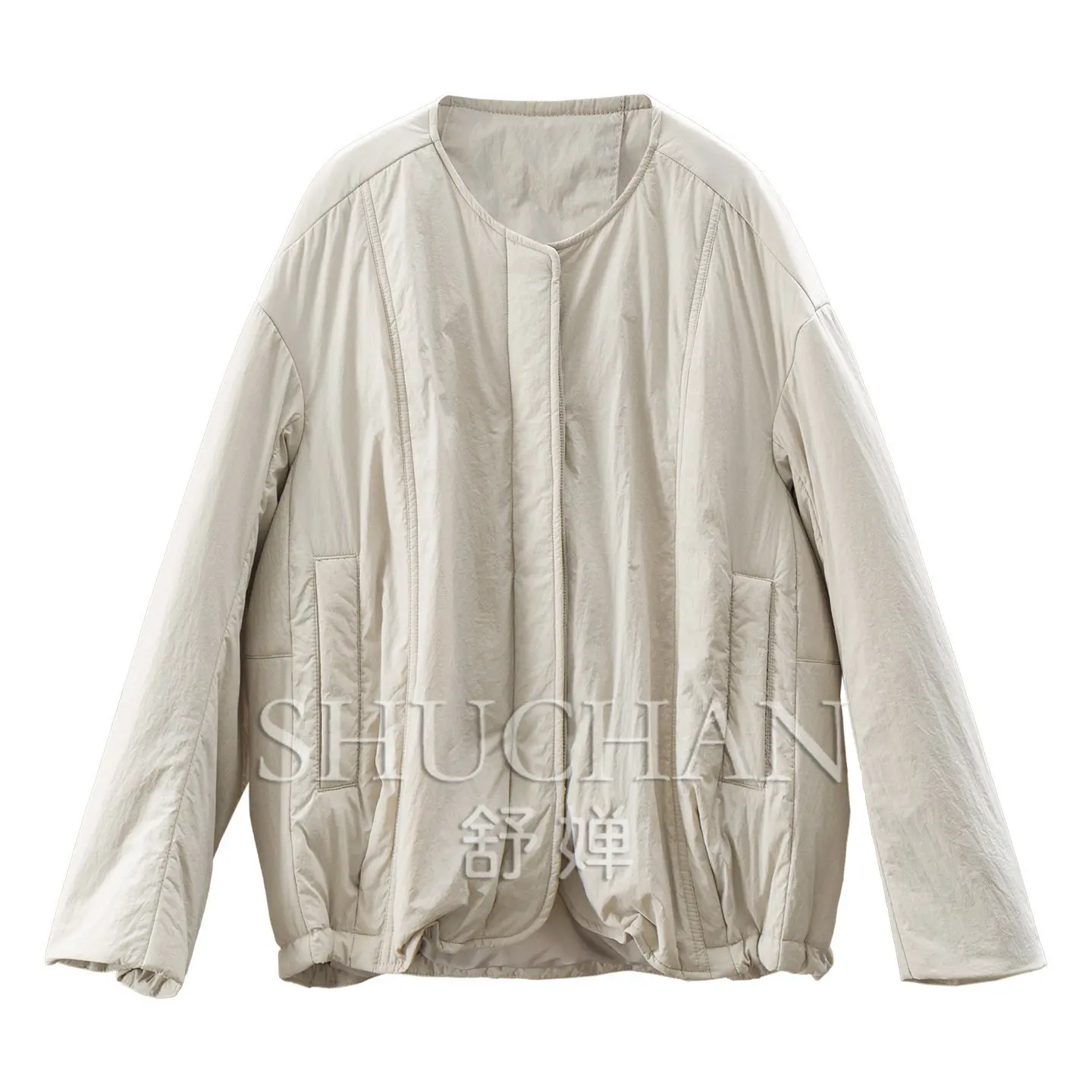 Low-key High-end Sense JACKET Filled 100 Wool Silhouette Jacket Cotton Jacket Women's E292