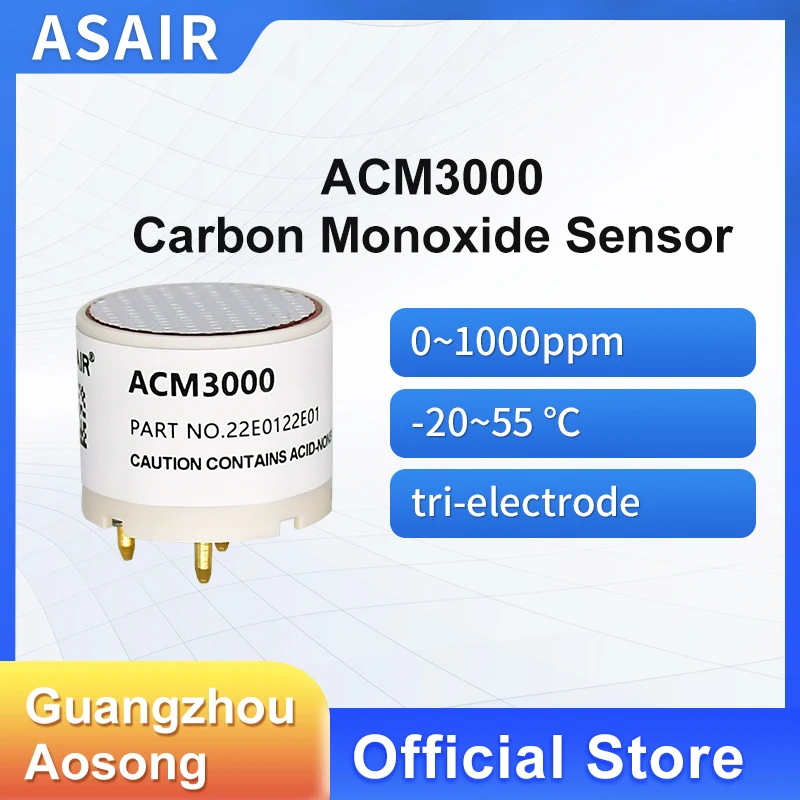 ASAIR three-electrode electrochemical carbon monoxide concentration sensor ACM3000