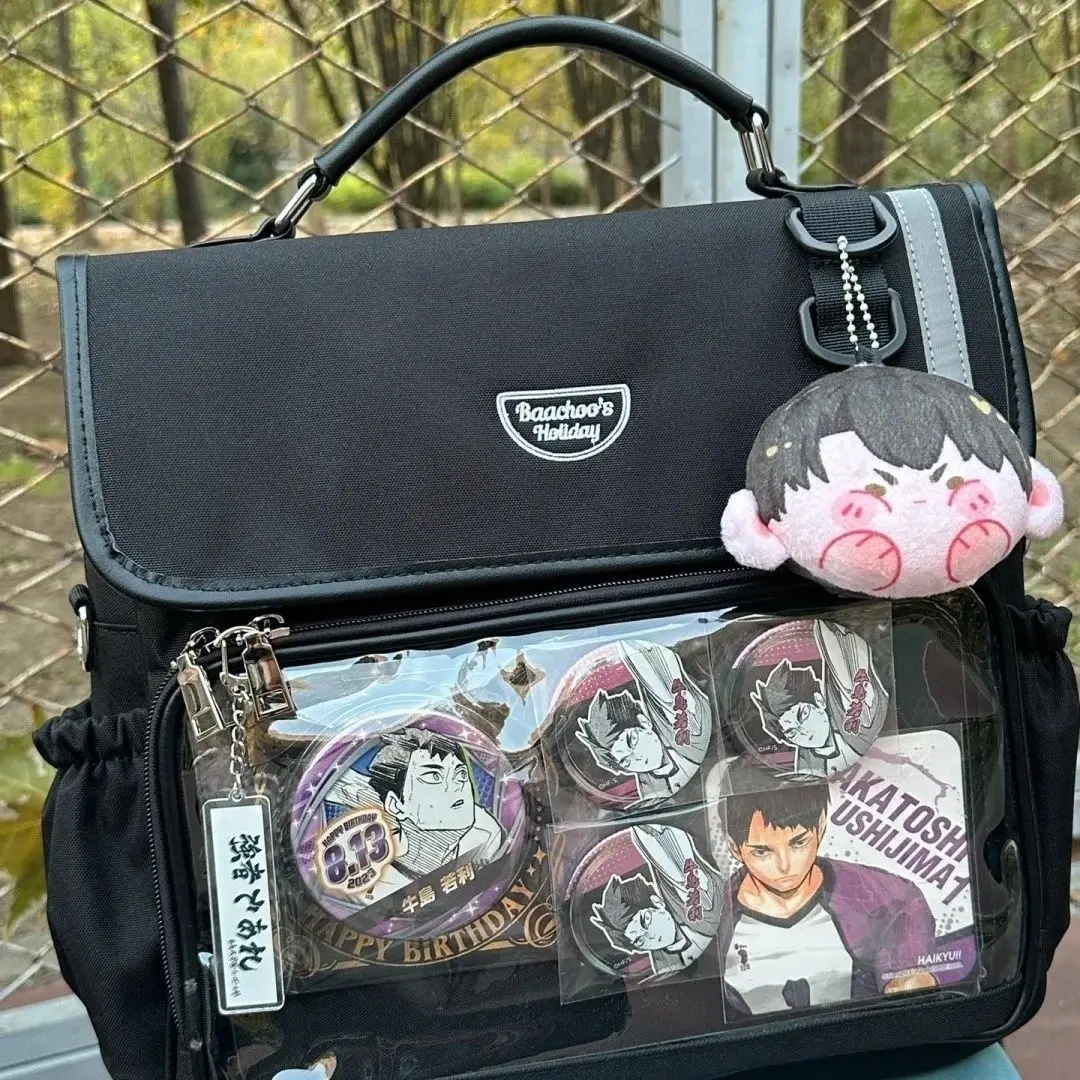 JIAERDI Adrette Sommer Schule Taschen Ästhetische Transparente Rucksäcke Für Frauen Beliebte Leinwand Rucksack Mochila Mujer Ita Tasche – Detail 1