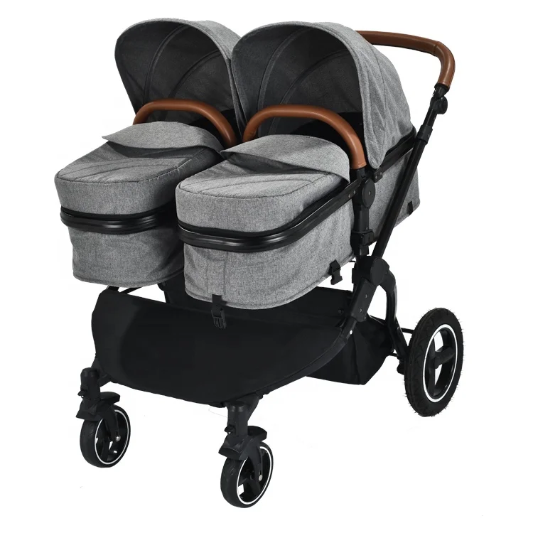 wholesale European two seats double seat baby twin stroller  baby buggy 3 in 1 kids Carriage